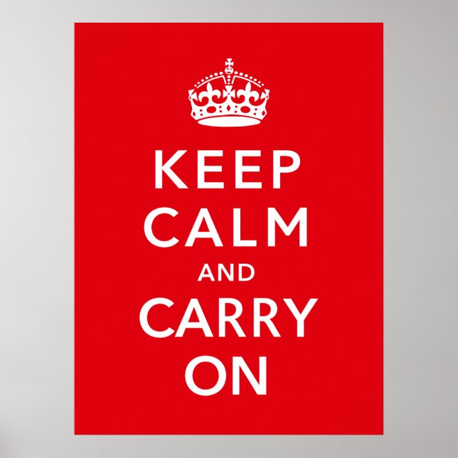 Póster Keep Calm And Carry On (Frente)