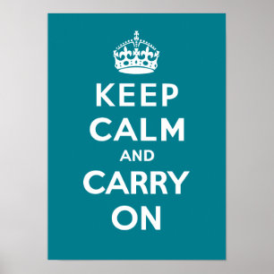 Póster Keep Calm and Carry On_AQUA