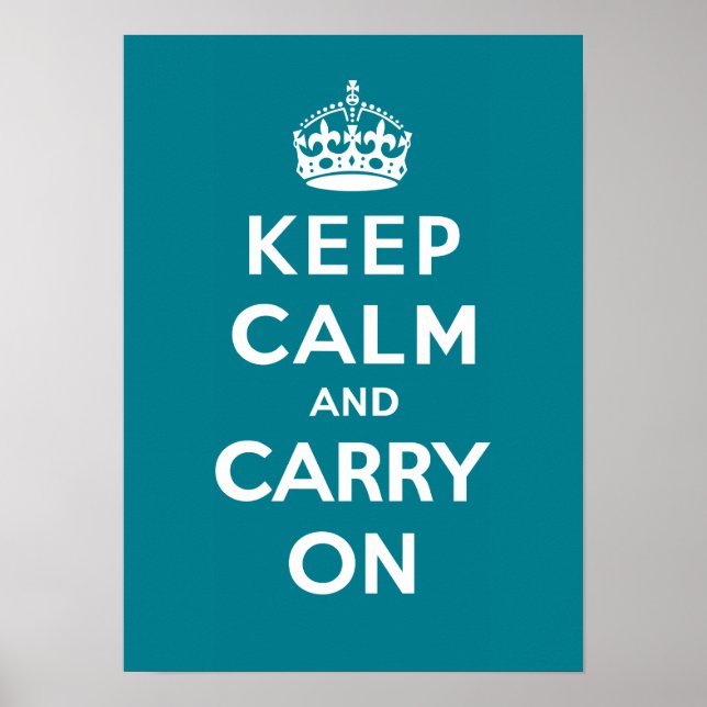 Póster Keep Calm and Carry On_AQUA (Frente)