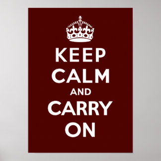 Póster Keep Calm and Carry On_CHOCOLATE