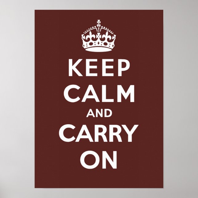 Póster Keep Calm and Carry On_CHOCOLATE (Frente)