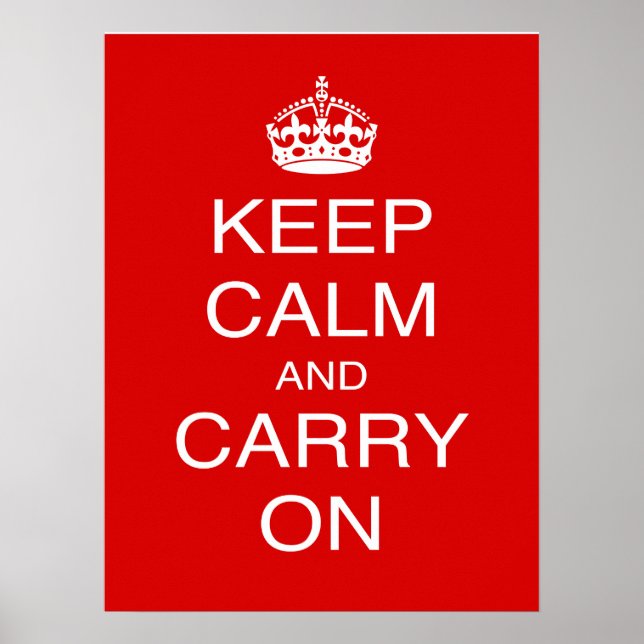 Póster Keep Calm and Carry On classic British prints (Frente)