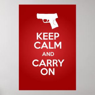 Póster Keep Calm and Carry On Firearms M&P9c Poster