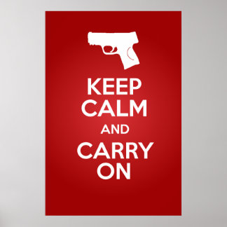 Póster Keep Calm and Carry On Firearms M&P9c Poster