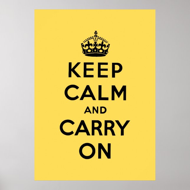 Póster keep calm and carry on Original (Frente)