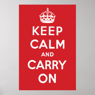 Póster Keep Calm and Carry On Poster - Red