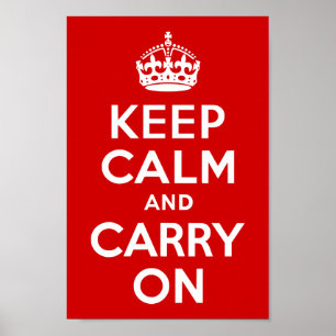 Póster Keep Calm and Carry On Print