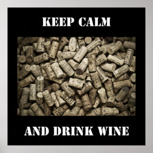 Póster Keep Calm And Drink Wine