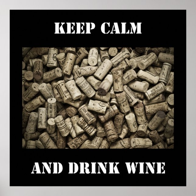 Póster Keep Calm And Drink Wine (Frente)