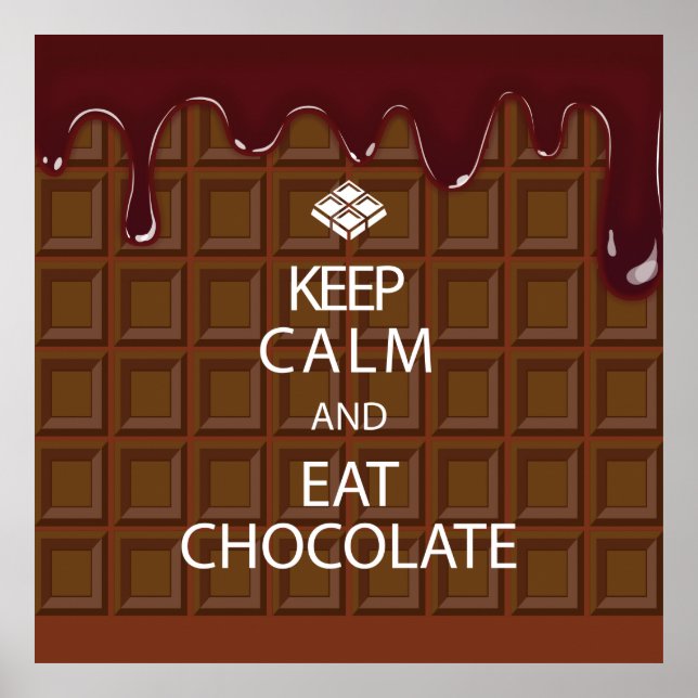 PÓSTER KEEP CALM AND EAT CHOCOLATE (Frente)