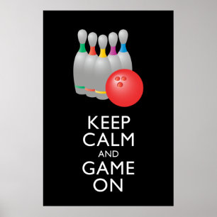 Póster KEEP CALM AND GAME ON - Bowling