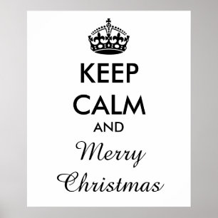 Póster KEEP CALM and MERRY CHRISTMAS - Change background