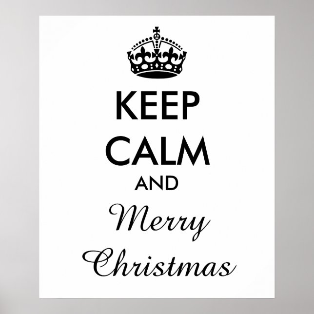 Póster KEEP CALM and MERRY CHRISTMAS - Change background (Frente)