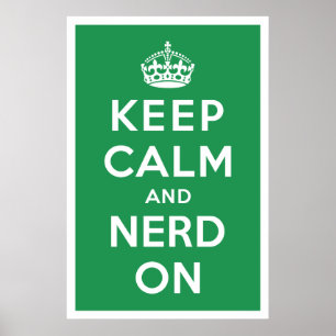 Póster Keep Calm and Nerd On