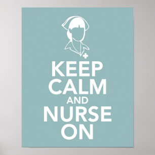 Póster Keep calm and Nurse on