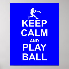 Póster Keep Calm and Play Ball Print or poster