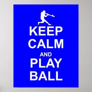 Póster Keep Calm and Play Ball Print or poster