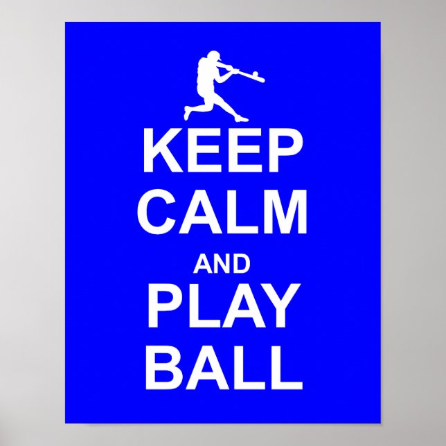 Póster Keep Calm and Play Ball Print or poster (Frente)
