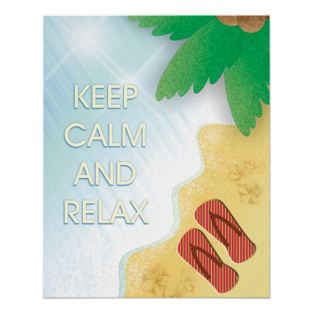 Póster Keep calm and relax. (Anverso)