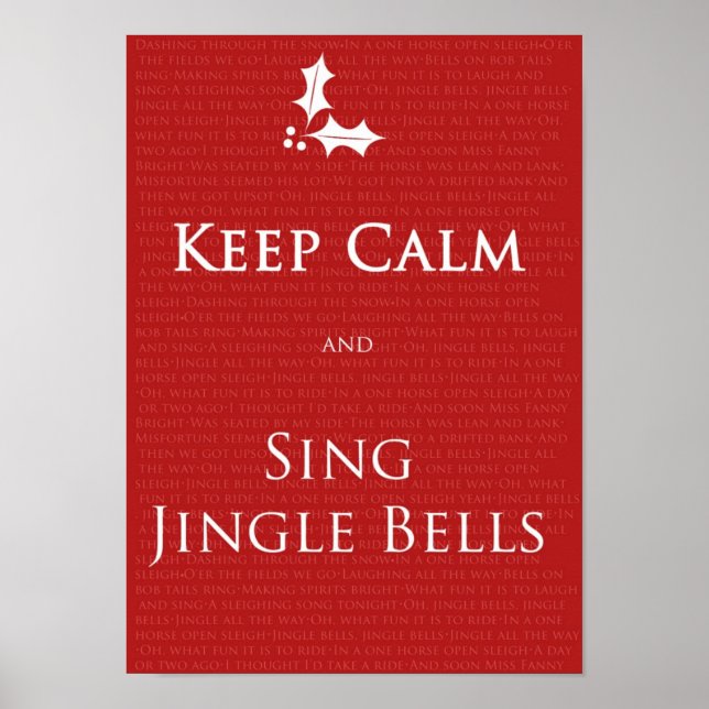 Póster Keep Calm and Sing Jingle Bells poster (Frente)