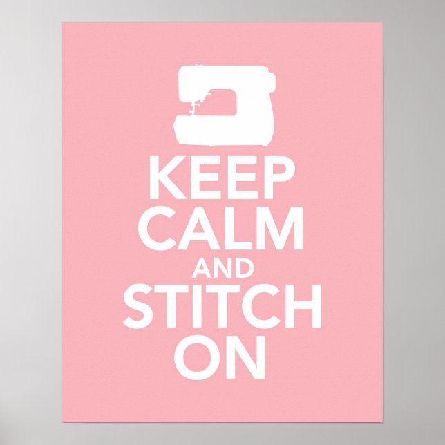 Póster Keep Calm and Stitch On print (Frente)