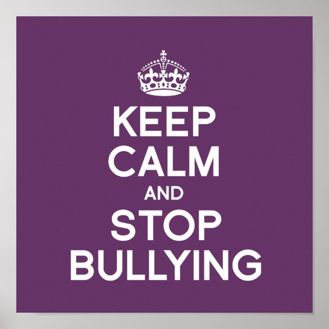 PÓSTER KEEP CALM AND STOP BULLYING (Frente)
