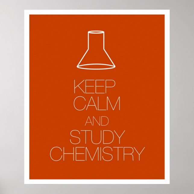Póster Keep Calm and Study Chemistry (Frente)