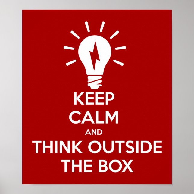 Póster Keep Calm And Think Outside The Box (Frente)