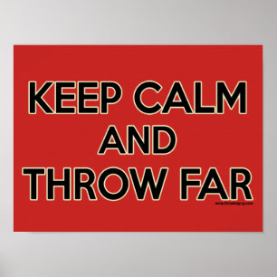 Póster Keep Calm and Throw Far, Shot Put Poster