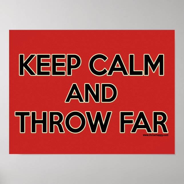 Póster Keep Calm and Throw Far, Shot Put Poster (Frente)
