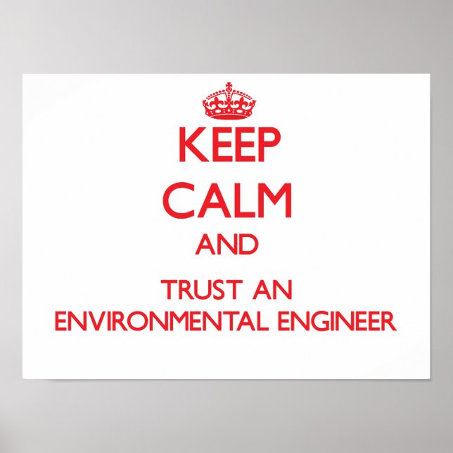 Póster Keep Calm and Trust an Environmental Engineer (Frente)