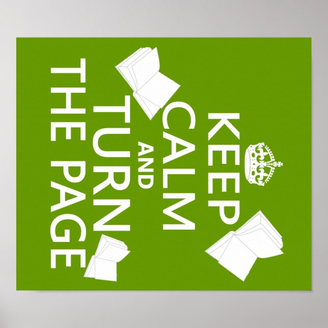 Póster Keep Calm and Turn The Page (Frente)
