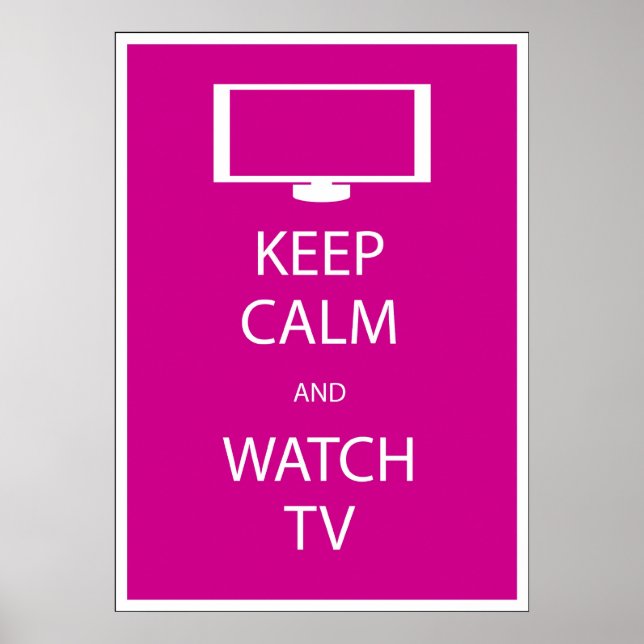 Póster Keep Calm and Watch TV (Frente)