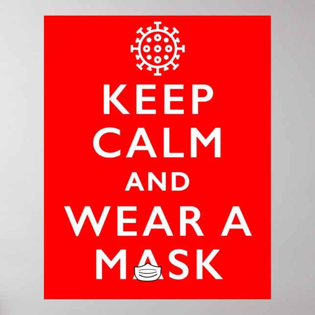 Póster Keep Calm and Wear a Mask - Coronavirus (Frente)