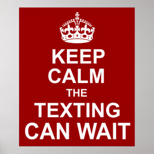 Póster Keep Calm Anti-Texting Poster