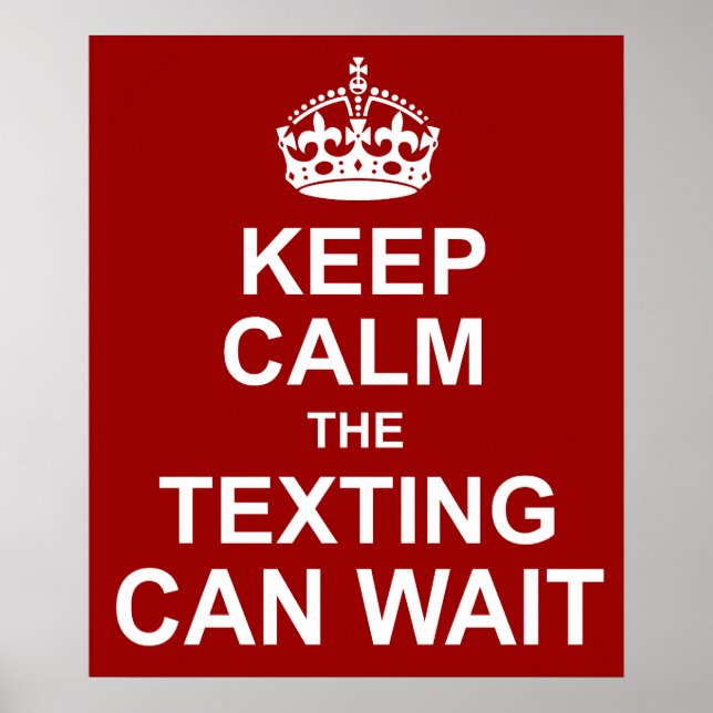 Póster Keep Calm Anti-Texting Poster (Frente)