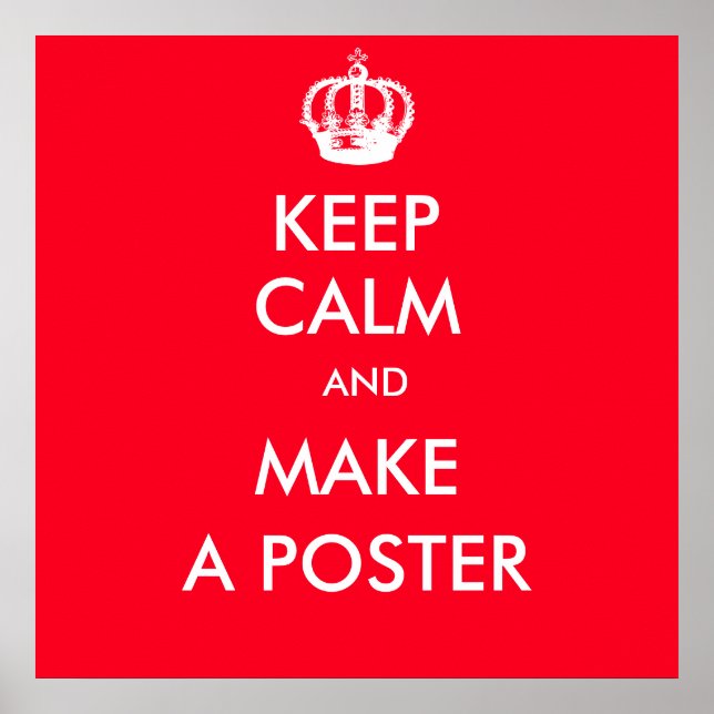 Póster keep Calm Customizable (Frente)