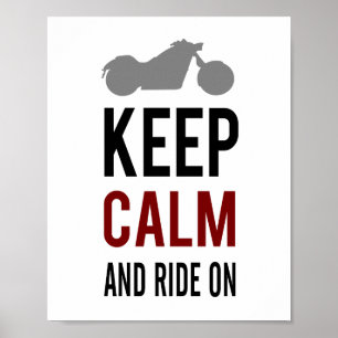 Póster Keep Calm Ride (standard picture frame size)