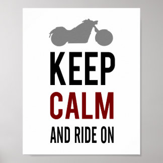 Póster Keep Calm Ride (standard picture frame size)