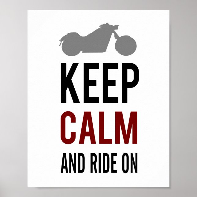 Póster Keep Calm Ride (standard picture frame size) (Frente)