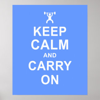 Póster Keep Calm Weight Lifting Fitness Motivation Poster