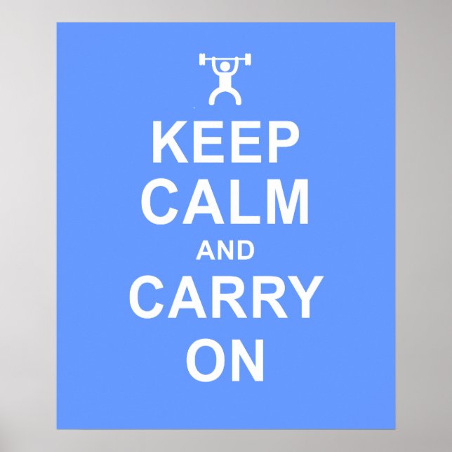 Póster Keep Calm Weight Lifting Fitness Motivation Poster (Frente)