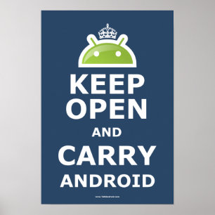 Póster Keep Open and Carry Android Poster