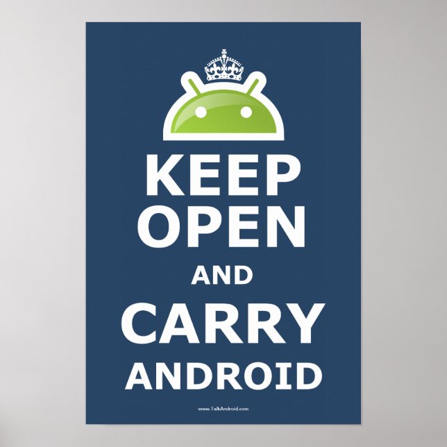 Póster Keep Open and Carry Android Poster (Frente)