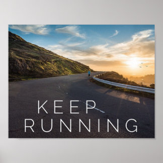 Póster Keep Running - Motivational Poster