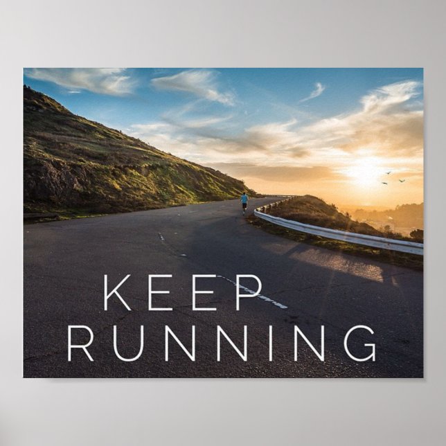 Póster Keep Running - Motivational Poster (Frente)