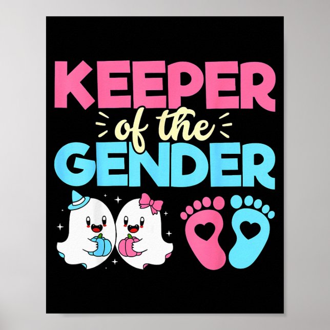 Póster Keeper Of The Gender Pumpkin Halloween Baby Gender (Frente)