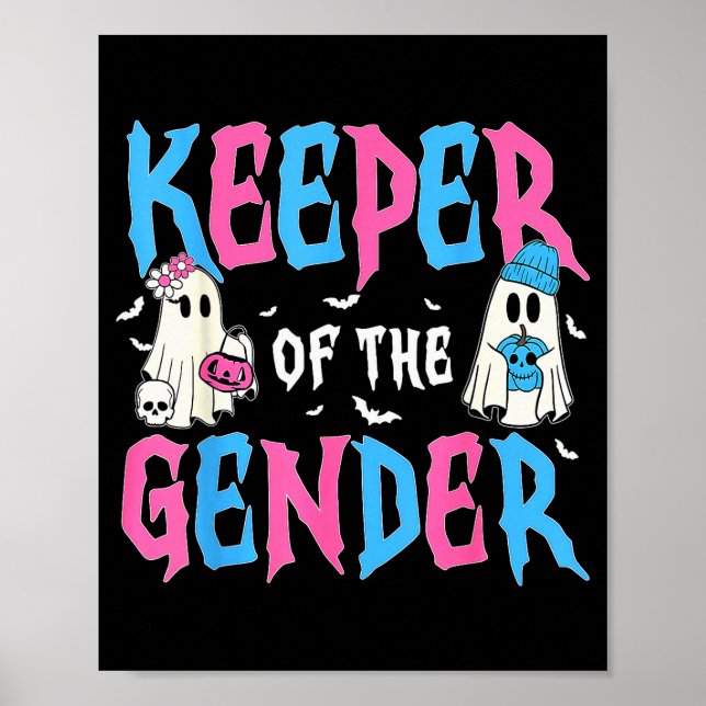 Póster Keeper Of The Gender Pumpkin Halloween Baby Gender (Frente)