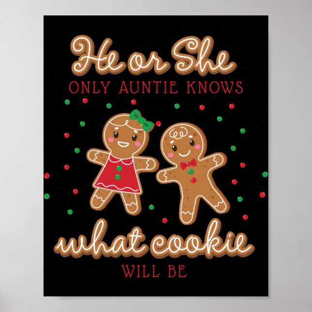 Póster Keeper Of The Gender Reveal Gingerbread Auntie T S (Frente)