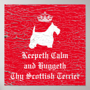 Póster Keepeth Calm Scottish Terrier Personalize